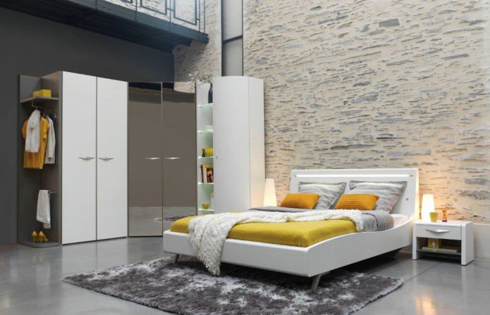 Conception d'une armoire d'angle dans la chambre