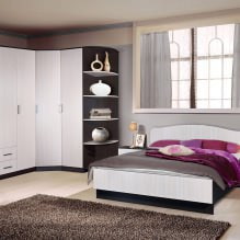 Armoire d'angle dans la chambre : types, contenu, dimensions, design-11