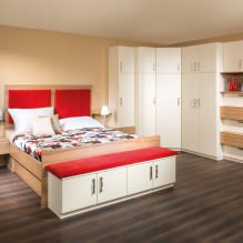 D'angle Armoire de chambre : types, contenu, dimensions, design-12