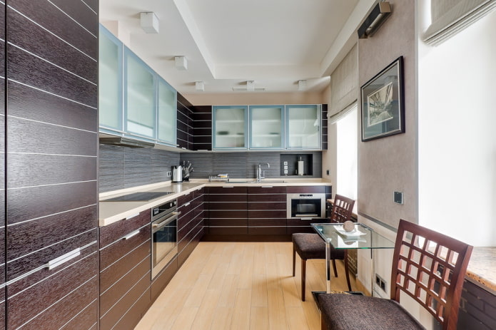 intérieur de la cuisine en L