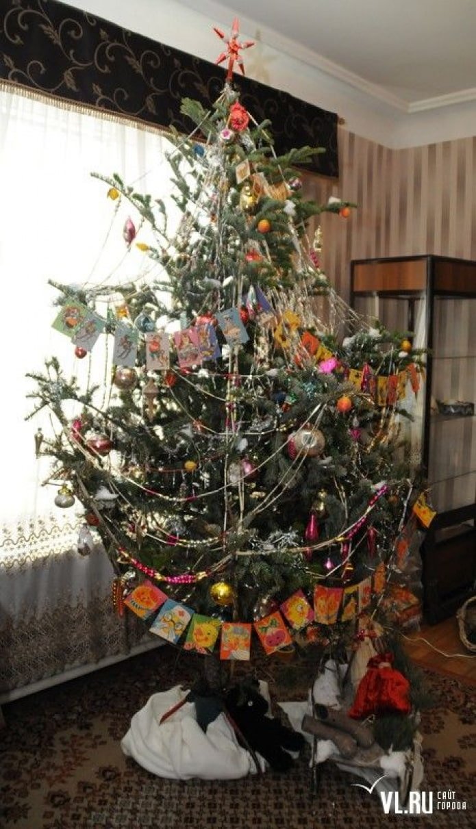 Sapin de Noël de style rétro