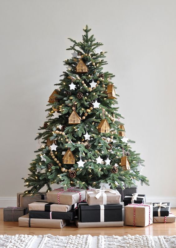 Sapin de Noël avec maisons