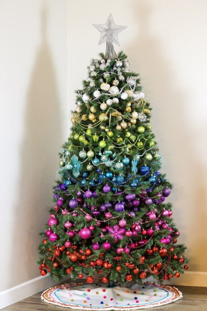 Sapin de Noël multicolore