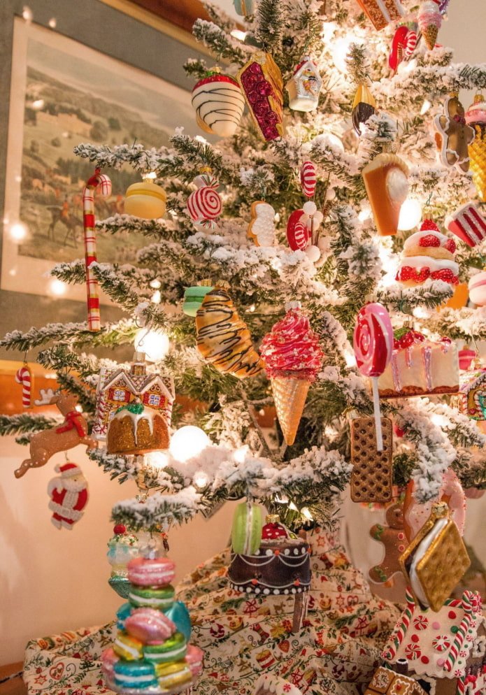 Sapin de Noël avec bonbons