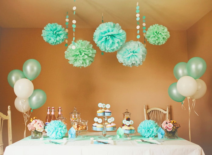 Pompons en papier