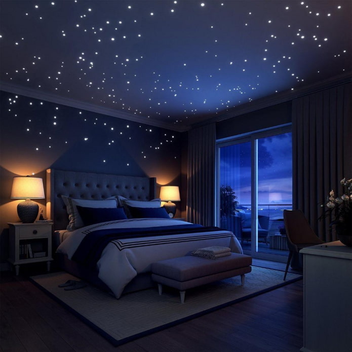 ciel nocturne dans la chambre