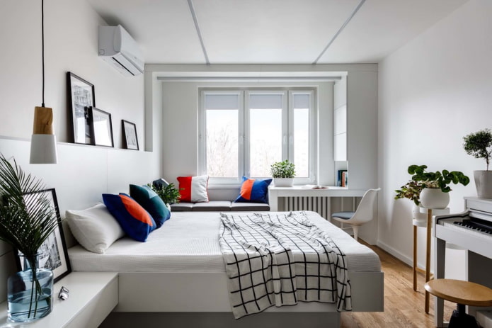Chambre avec moulure lumineuse
