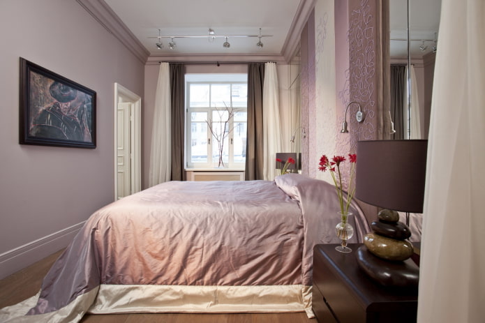 Schéma de couleurs d'une chambre étroite
