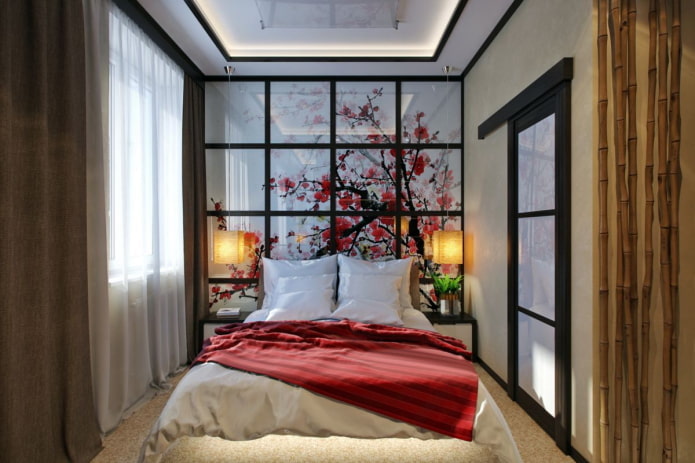 Décoration de plafond dans la chambre à coucher d'une Khrouchtchevka