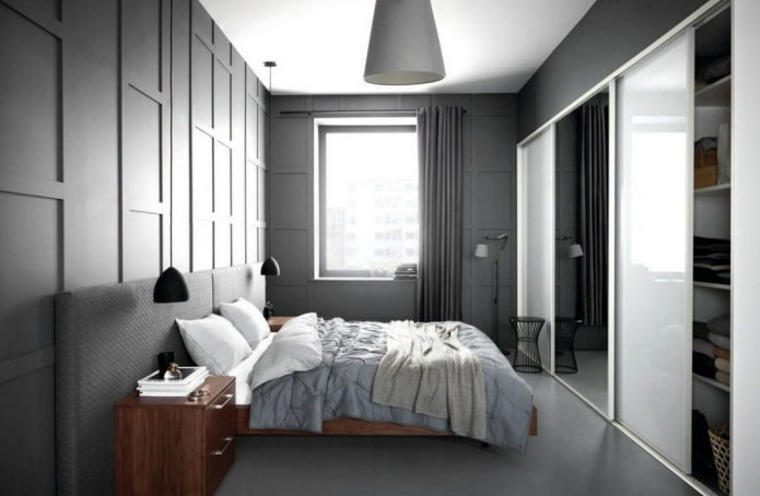 Design intérieur d'une chambre étroite