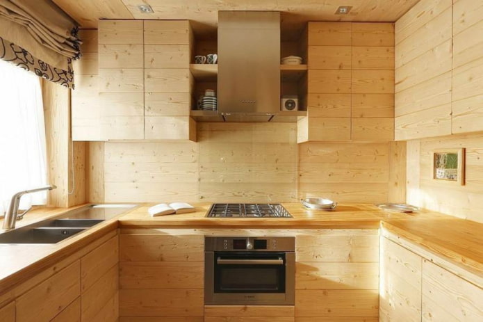 Ensemble de cuisine en planches à clin