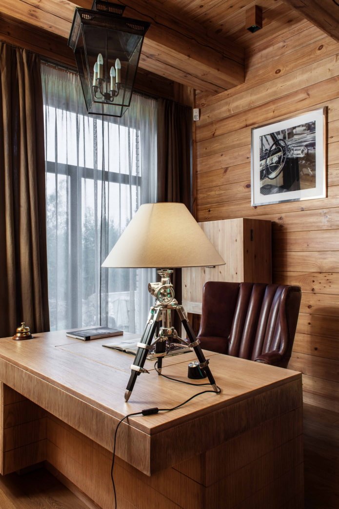 bureau de style chalet