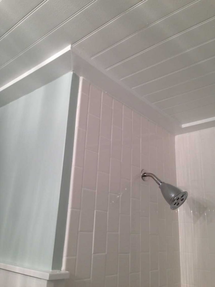 Clins au plafond dans la salle de bain