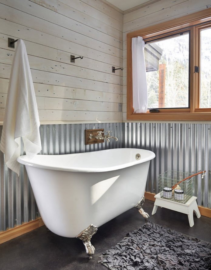 finition de salle de bain avec clins