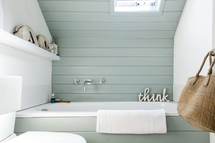 finition salle de bain bois