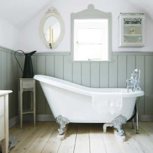 Clapboard dans la salle de bain intérieure-0