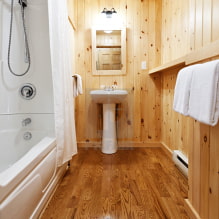 Clapboard dans la salle de bain intérieure-4