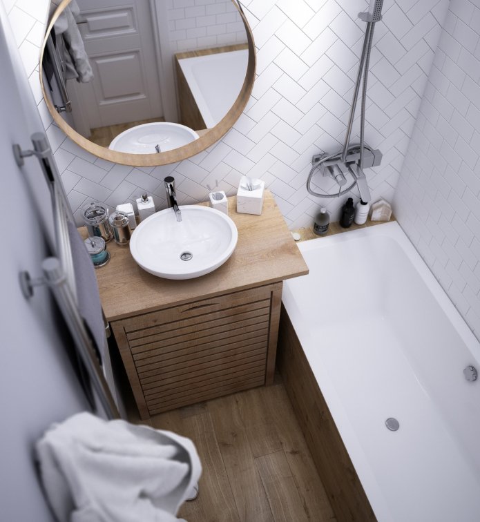 meubles dans une petite salle de bain
