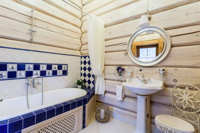 finition de salle de bain en bois