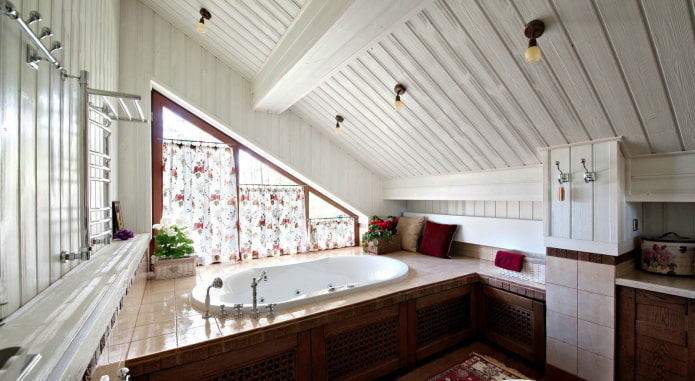 salle de bain sur podium