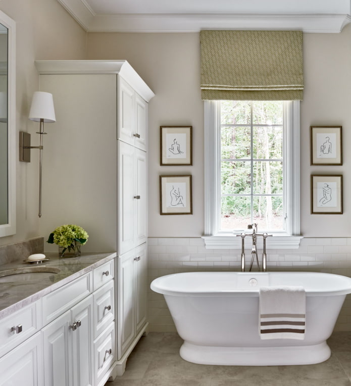 rangement dans la salle de bain