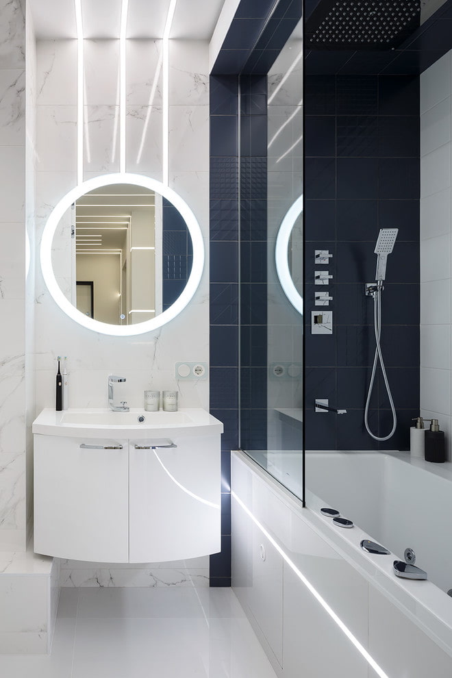 Salle de bain de style high-tech