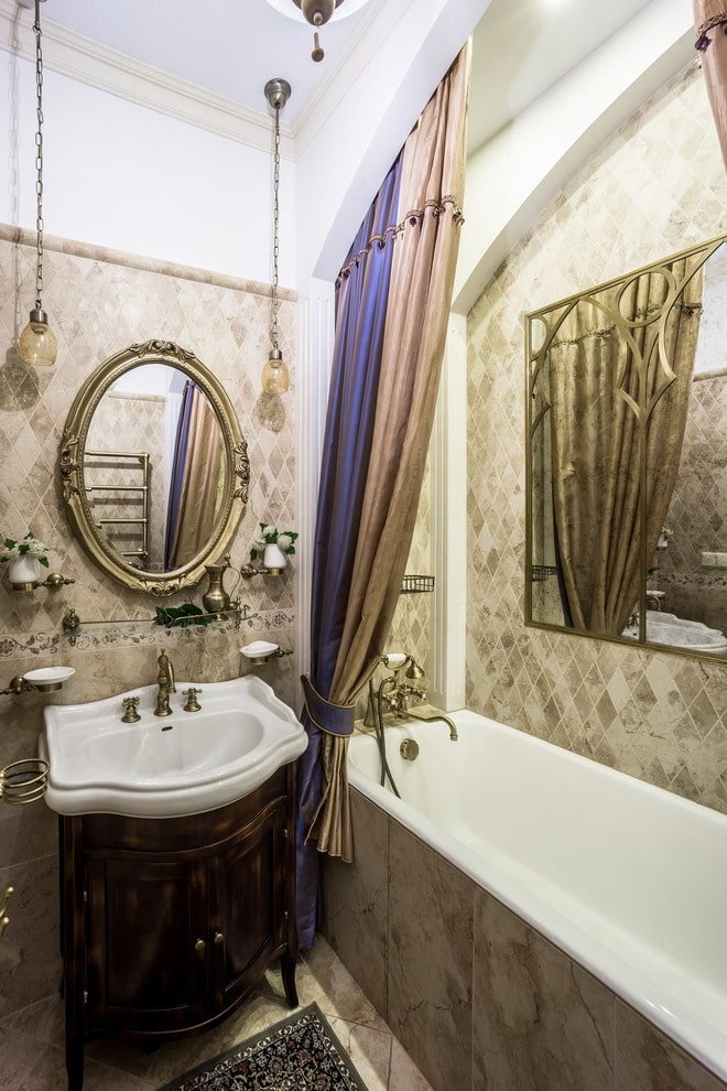 Classique dans la salle de bain
