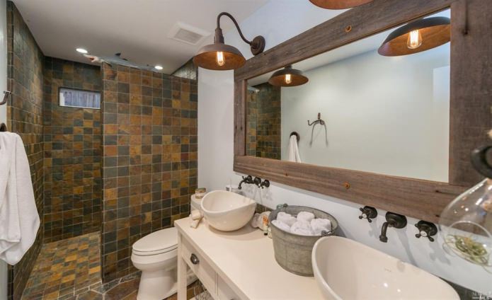 salle de bain style campagnard