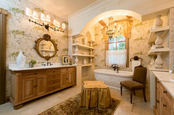 salle de bain style campagnard
