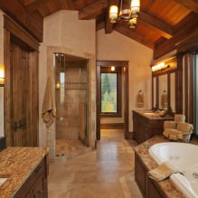 Salle de bain de style champêtre : caractéristiques, photo-0