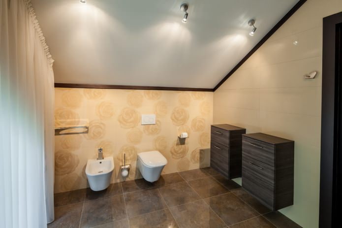 lumières pivotantes dans la salle de bain