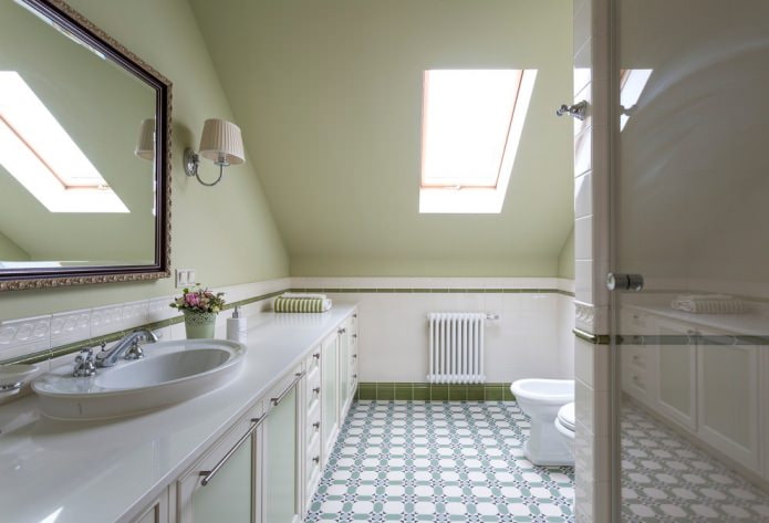 peinture plafond verte