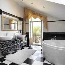 Aménagement de salle de bain sous les combles : finitions, couleur, style, choix de rideaux, 65 photos-11