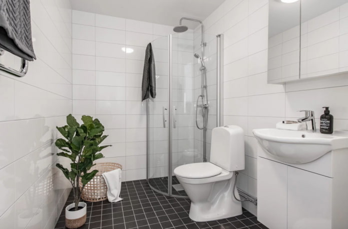 Cabine de douche d'angle