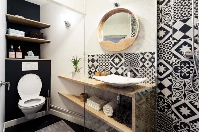 Motifs contrastés sur les carreaux