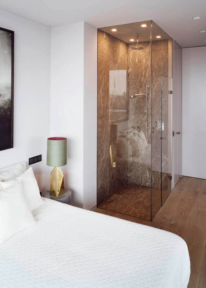 Douche transparente