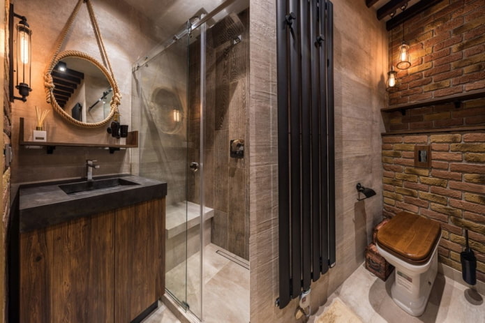 meubles de salle de bain style loft