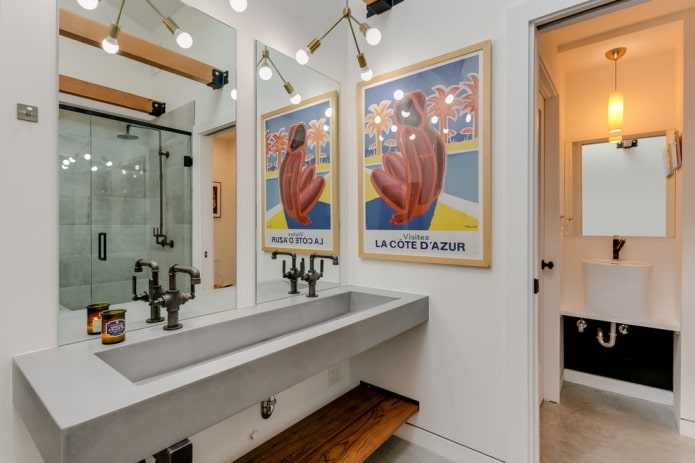 meubles de salle de bain style loft
