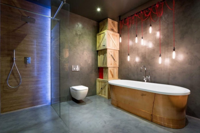 Plomberie de salle de bain style loft