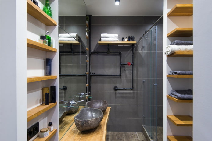 meubles de salle de bain style loft