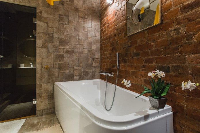 salle de bain style loft