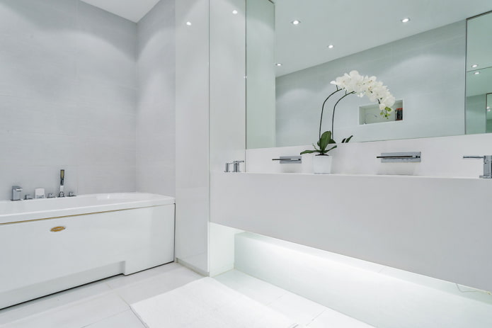 Schéma de couleurs d'une salle de bain minimaliste