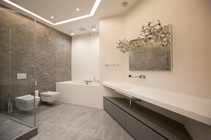Intérieur de salle de bain de style minimaliste