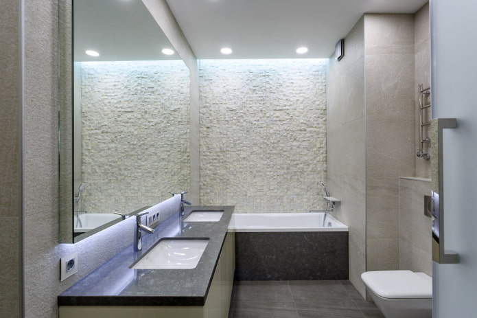 Intérieur de salle de bain de style minimaliste