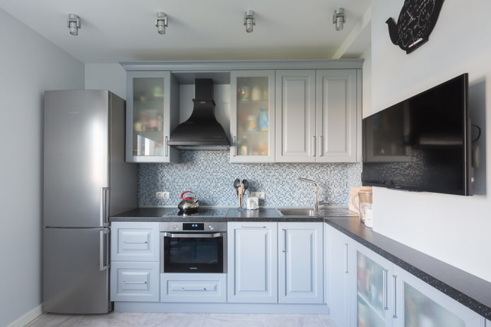 Placement du téléviseur dans l'intérieur de la cuisine