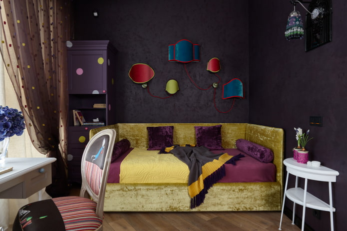 Plâtre décoratif vénitien dans la chambre de bébé