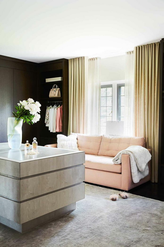 combinaison wengé et beige