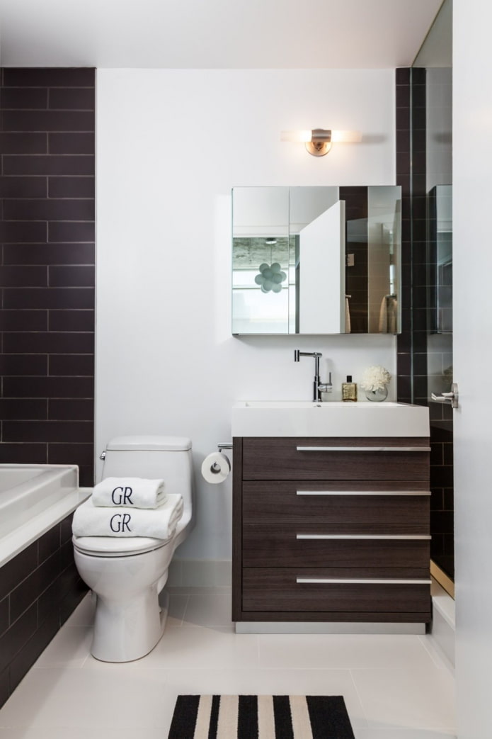 meuble de salle de bain en wengé