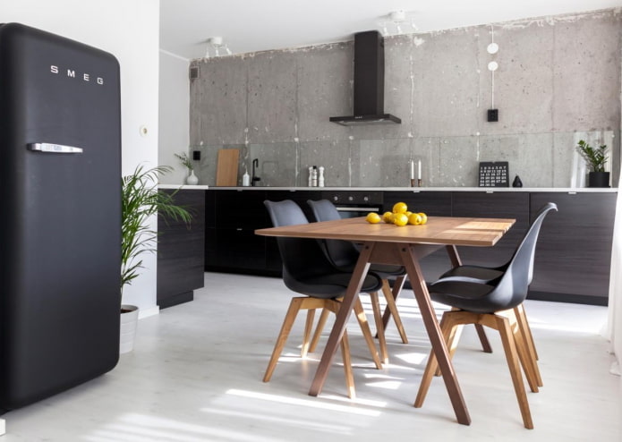 Cuisine en wengé style loft