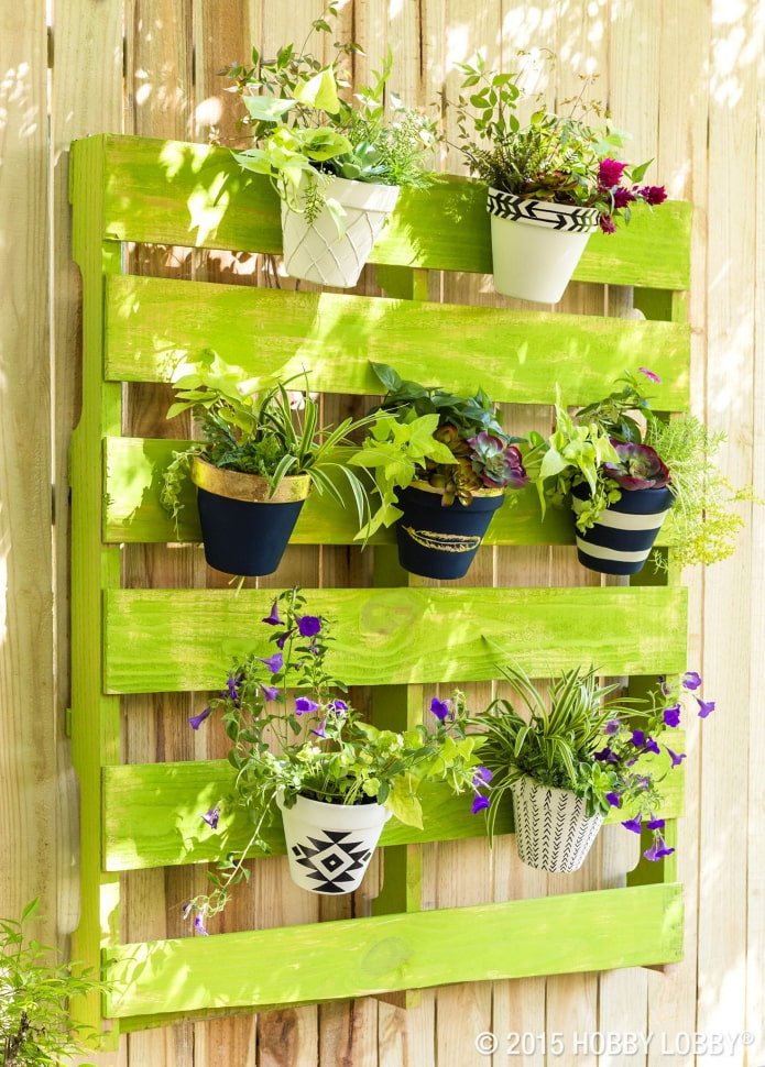 Parterre vertical en palette